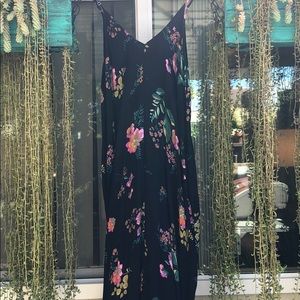 Lovestitch Black and floral maxi dress